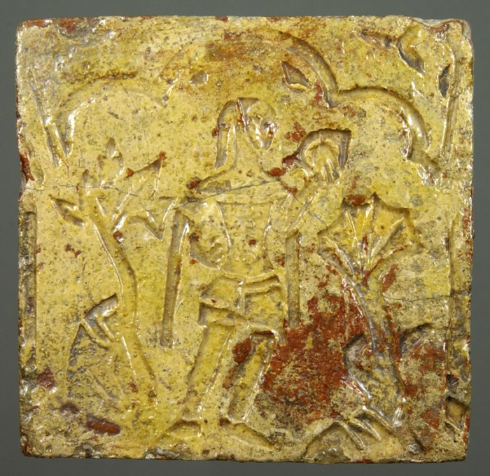 A ceramic tile from Strata Florida abbey
