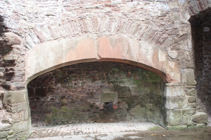 One of the fireplaces at Raglan