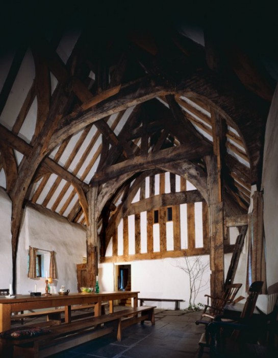 The interior of a 15th century hall